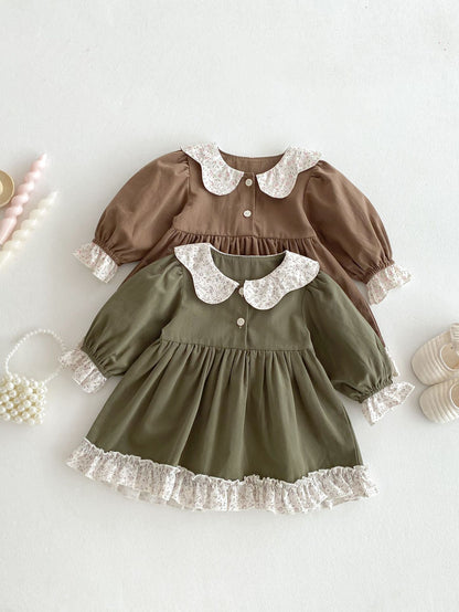 Children's Dress with Flower Bars