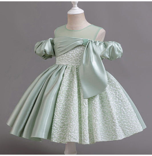 Luxury Children's Party Dress with Drop Sleeves