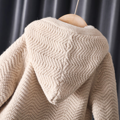 جاكيت بناتي مبطن مع جيوب 