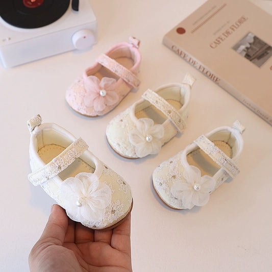 Girls' Lace Flower Shoes