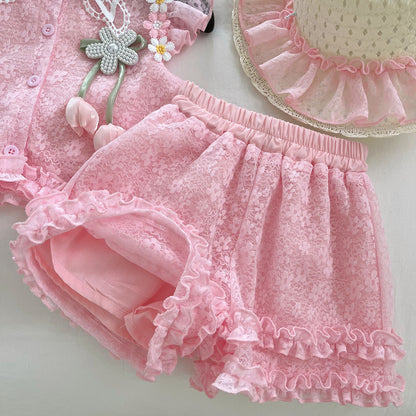 Girls' Lace Floral Set