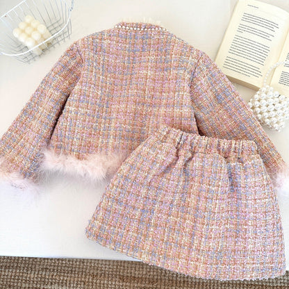 Children's Tweed Pearl Set