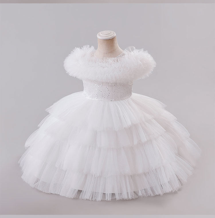 Children's Puffy Tulle Party Dress