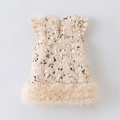 Children's Sequin Bow Dress