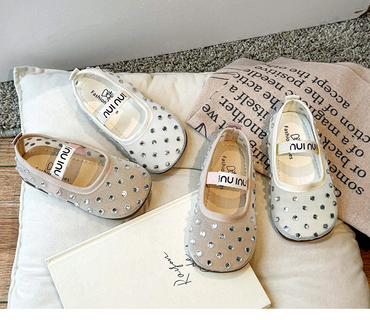 Zapatos para niñas con brillantes diamantes de imitación 