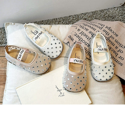 Zapatos para niñas con brillantes diamantes de imitación 