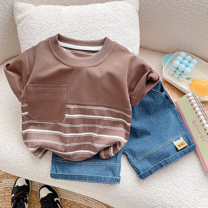 Children's Set Men's Stripes Bag