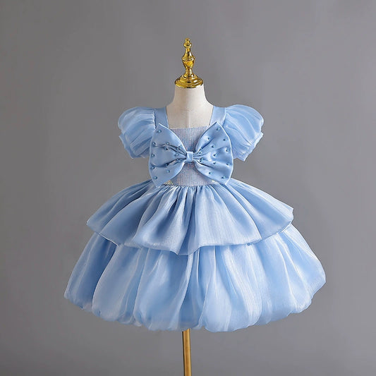 Puffy Bow Party Dress