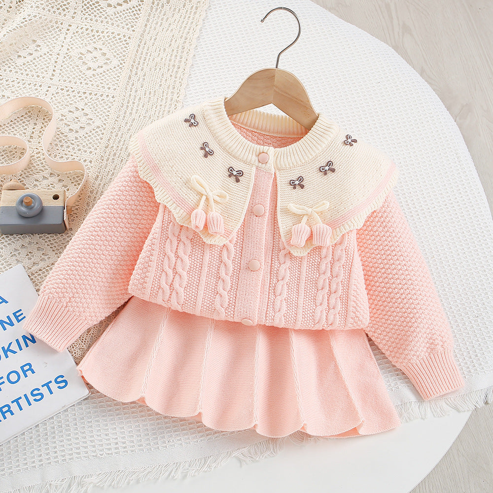 Children's Knitted Set with Bows