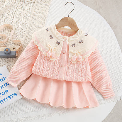 Children's Knitted Set with Bows