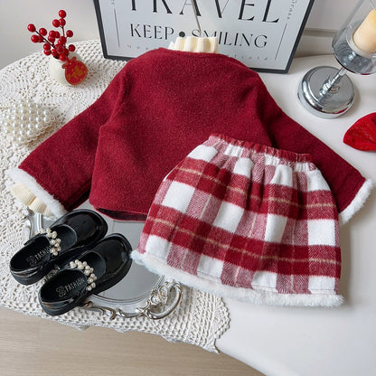 Red Checkered Children's Set