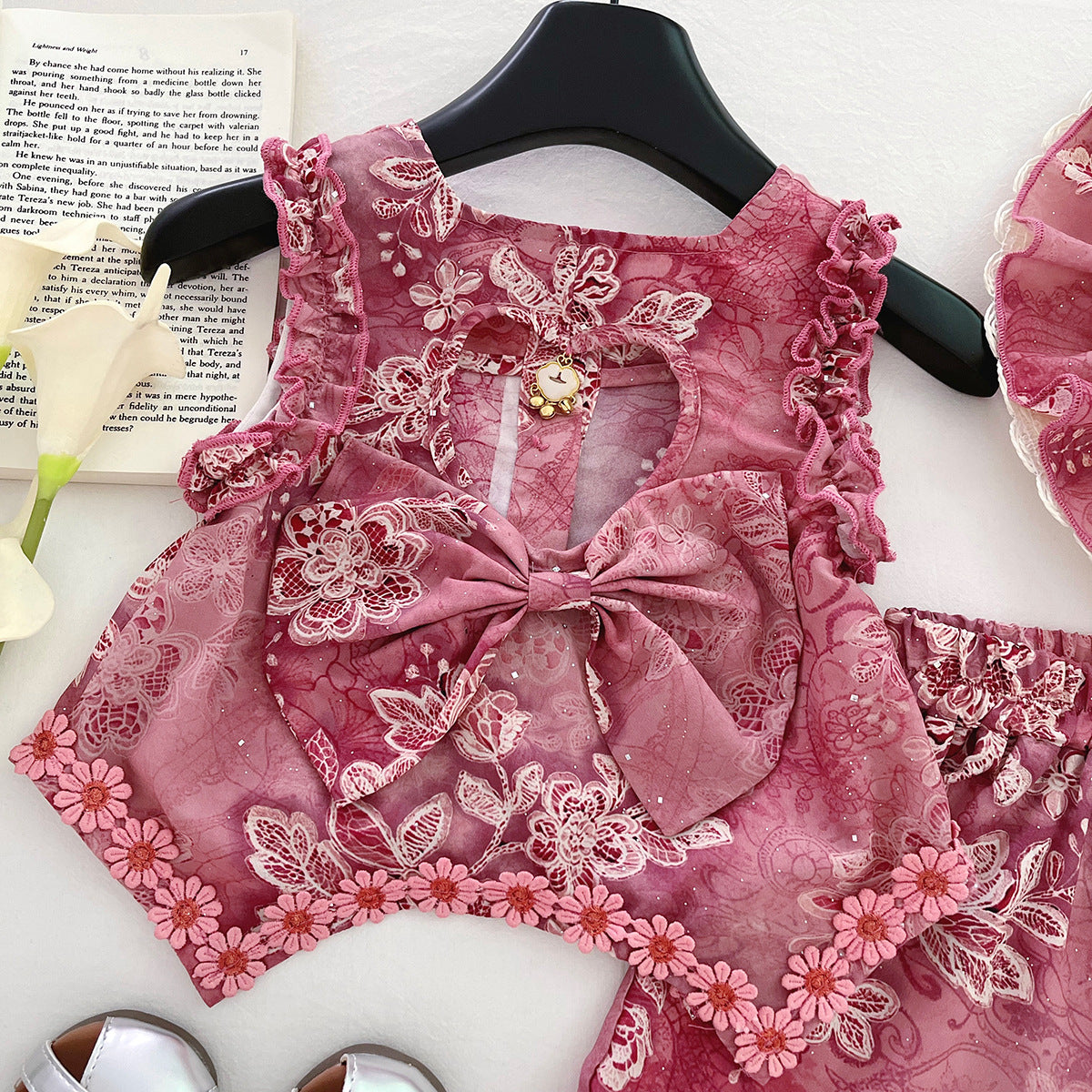 Children's Lace Floral Set