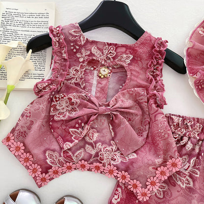 Children's Lace Floral Set