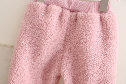 Conjunto infantil de invierno con gatito grueso para mujer 