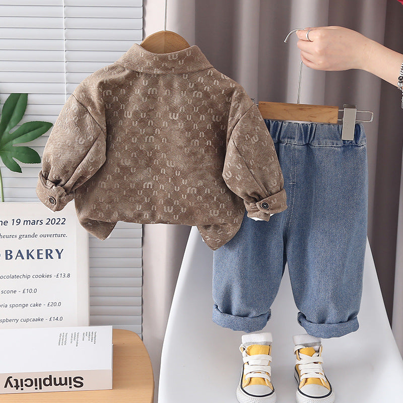 Boys' 3-Piece Set with Pockets and Jeans
