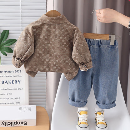 Boys' 3-Piece Set with Pockets and Jeans