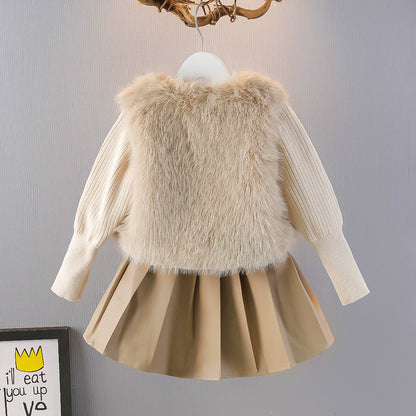 Children's 3-Piece Set with Faux Fur