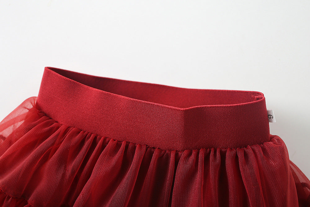 Children's Set with Glitter and Tulle Skirt