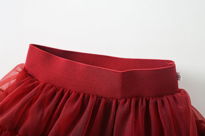 Children's Set with Glitter and Tulle Skirt