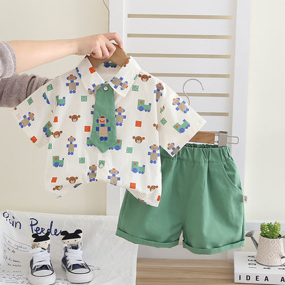 Boys' Teddy Bear Bow Tie Set