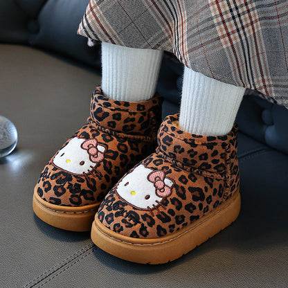 Fashion Boots PU Short Plush Warm Girls Boots