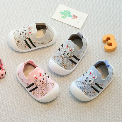 Kids' Sneakers with Soft Sole and Bunny Design