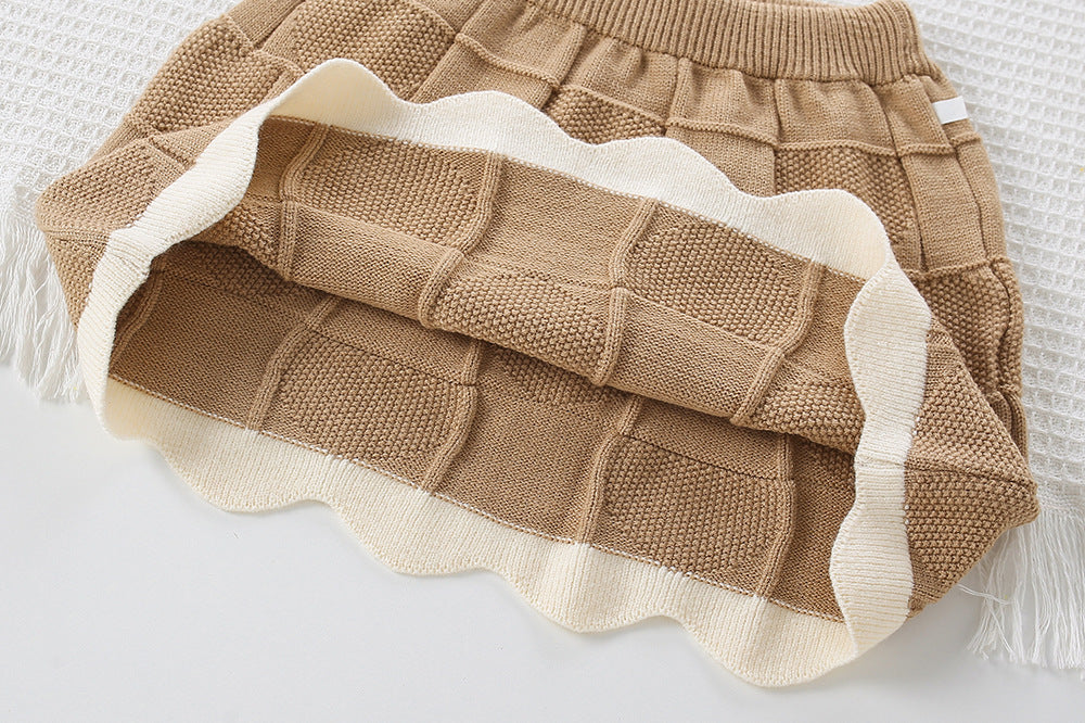 Girls' Knitted Set with Bow Detail by Mussi