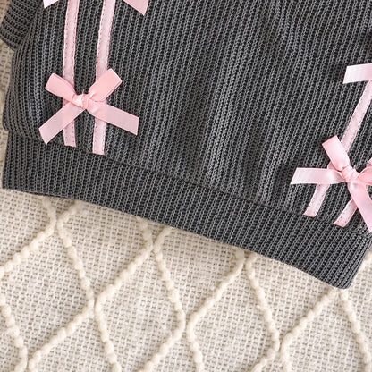 Children's Set: Dress + Vest with Bows