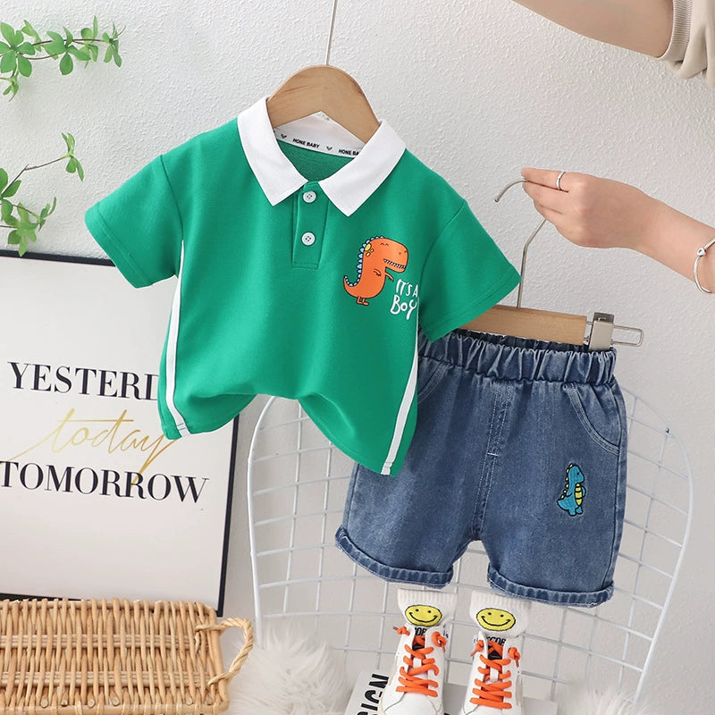 Boys' Dino Polo Shirt Set