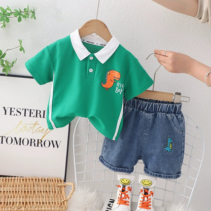Boys' Dino Polo Shirt Set