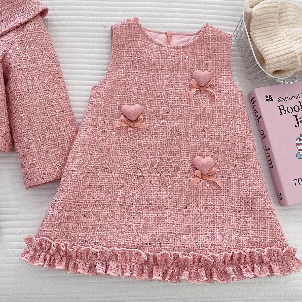 Dress + Tweed Jacket with Bows