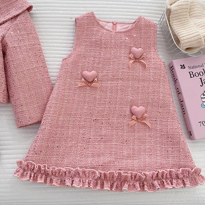 Dress + Tweed Jacket with Bows