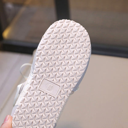 Zapatillas de tenis para niñas con encaje de lentejuelas 