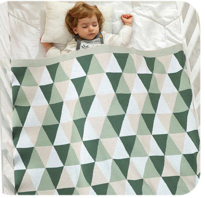 Children's Blanket with Geometric Print