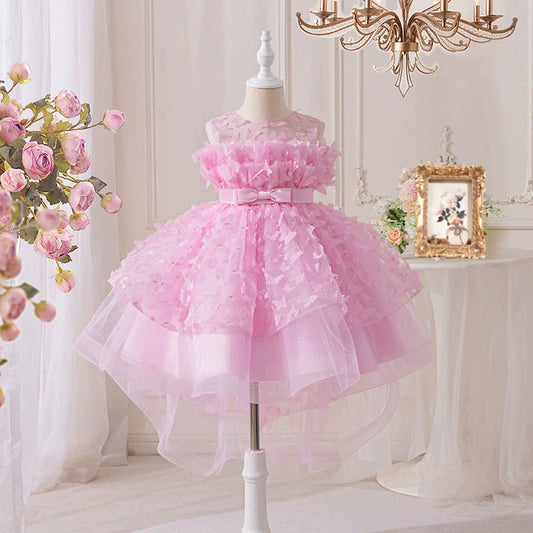 Children's Tulle Party Dress with Butterflies