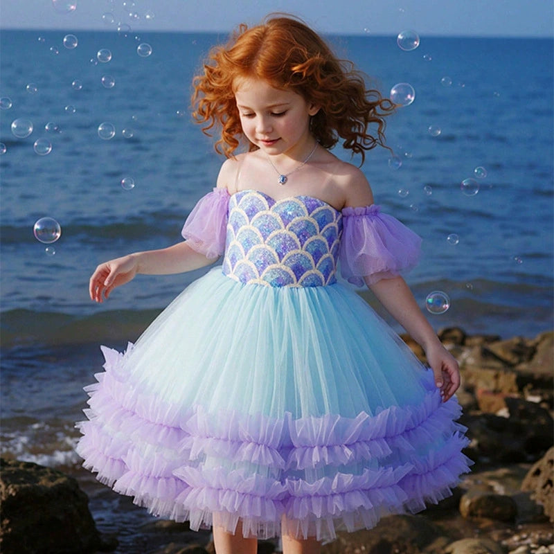 Mermaid Tulle Dress for Girls