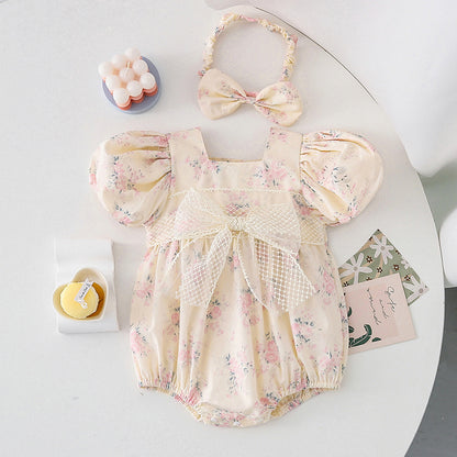 Children's Dress with Flower Bow