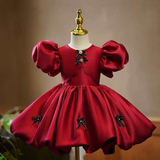 Children's Pearl Bow Dress