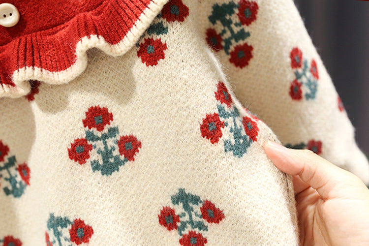 Flores tejidas para mujeres y niños 