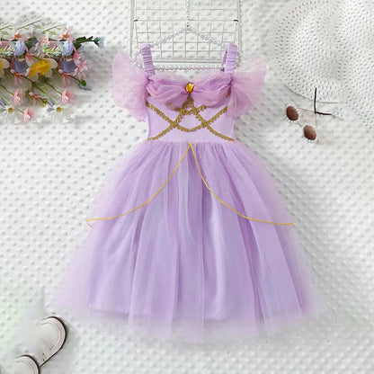 Vestido infantil de princesa brillante