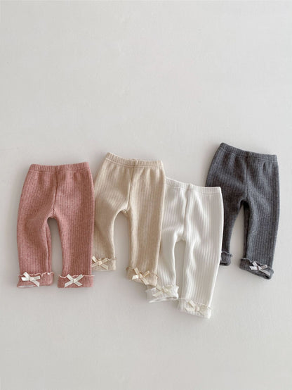 Girls' Lined Pants with Bows