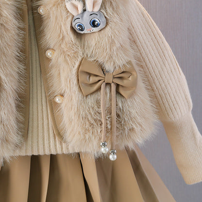 Children's 3-Piece Set with Faux Fur