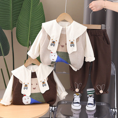 Conjunto Infantil Inverno Ursinho 3 قطع 