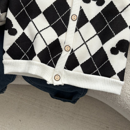 Children's Knitted Jacket with Teddy Bears