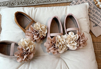 Zapatillas deportivas para niños con flores 