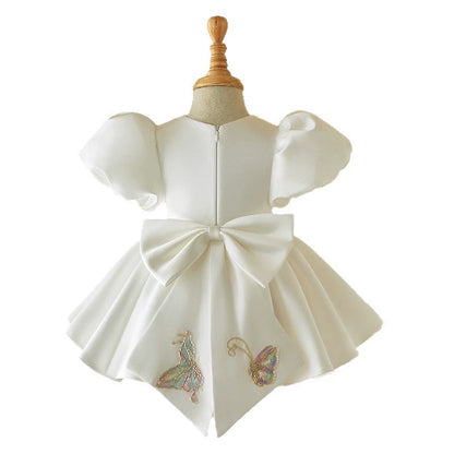 Children's Dress with Sparkling Flowers