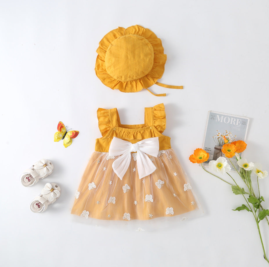 Children's Dress with Butterflies and Bow