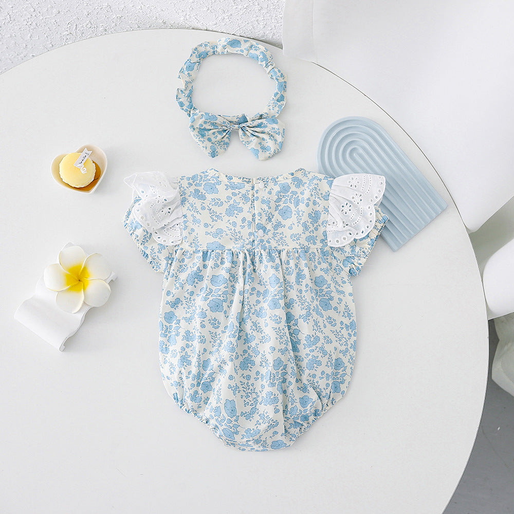 Blue Floral Children's Dress
