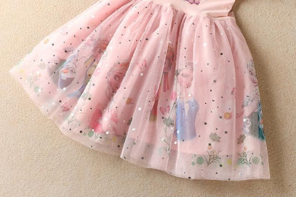 Children's Dress with Little Stars and Tulle