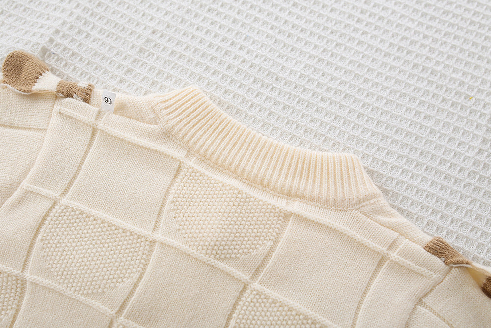 Girls' Knitted Set with Bow Detail by Mussi